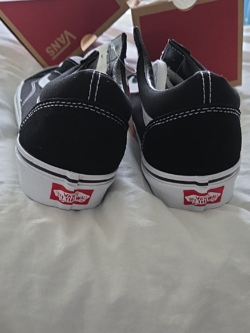 NWT Vans Black & White Sneakers - Picture 5 of 6